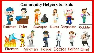 Class 1 EVS Community Helpers for kids, Our Helpers, Our Helpers Name, Our Helpers Activity,