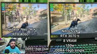 Acer Nitro 5 RTX 3070 Ti vs Acer Predator Neo RTX 4060 - 7 Games Comparison 🧶