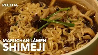 Receita Maruchan Lámen com Shimeji