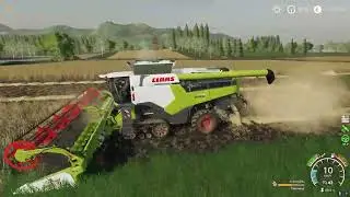 Мощный Claas Lexion 7700: Уборка полей пшеницы в FS 19