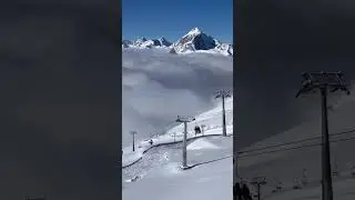 доброе утро Домбай #mountains #reels #shorts #snow #архыз #горы #домбай #зима #краснаяполяна
