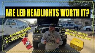 Auxito LED Upgrade! Are LEDs better? // Polishing Headlights! 1st Gen Tacoma