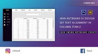 Java Netbeans Ui Design Set Text Alignment In Column Jtable
