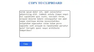 COPY TO CLIPBOARD || USING HTML, CSS AND JQUERY || WEB PROJECT