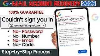 Couldn't sign you in gmail account fix 2026 | Recover google account without password