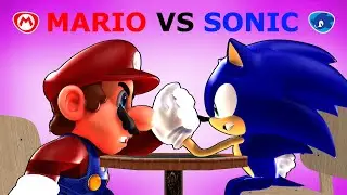 Mario V.S. Sonic - Cartoon Arm Wrestling Episode 1 [Animation]