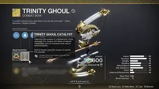 HOW TO GET TRINITY GHOUL CATALYST - DESTINY 2