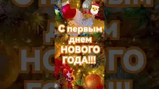 #shorts С ПЕРВЫМ ДНЕМ НОВОГО 2024 ГОДА! #newyear #новыйгод #пожелания #хорошегодня