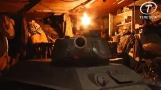 Новомосковец смастерил танк для своего внука