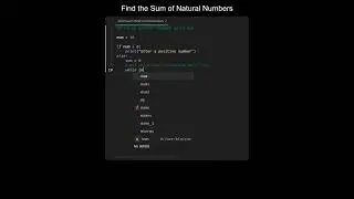 Find the Sum of Natural Numbers in Python | Python Examples | Python Coding Tutorial | Interview