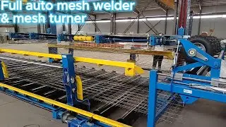 full automatic BRC mesh welder withe mesh turner for construction