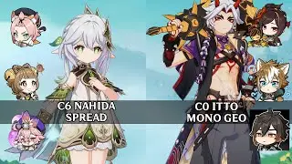 Spiral Abyss 5.1 | Nahida C6 Spread and Arataki Itto C0 Mono Geo | Genshin Impact | DITUSI