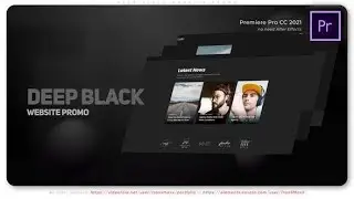 Premiere Pro Template: Deep Black Website Promo