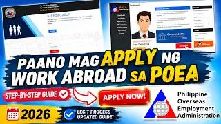 PAANO MAG APPLY NG WORK PA-ABROAD SA POEA