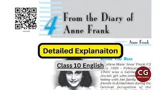 From the Diary of Anne Frank 📓 Class 10 Full Explanation in Hindi
