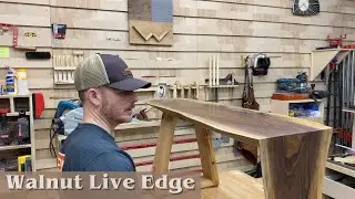 Live Edge Waterfall Bench // How To - Woodworking