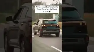 New 2024 CRETA FACELIFT in Black Color Road Presence🖤#shorts #shortvideo #hyundai #creta #black #yt