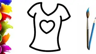 How to Draw a T-shirt for Children / Easy Drawing Step by Step