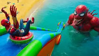 UNSTOPPABLE! Spider-Man vs Monster Horde on WaterSlide.
