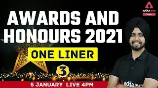 Awards And Honours 2021 #3 | Current Affairs Revision | Current Affairs 2022