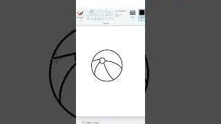 Create a Beach Ball in MS Paint! #windows10