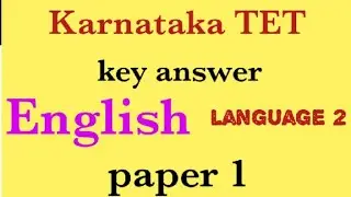 Kar Tet 2021 paper1 key answer English