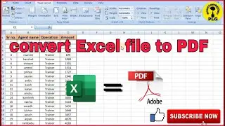 How to Convert Excel file to PDF| Excel file ko pdf me kaise kare.| #PrinceLearningGuru.
