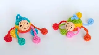 💙Very simple🧡How to crochet a bright Spider from leftover yarn💛Amigurum keychain💚