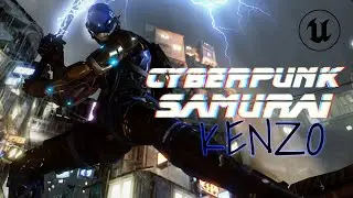 Unreal Engine 5 cinematic KENZO Cyberpunk Samurai