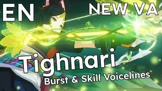 Tighnari (NEW VA) - Elemental Skill and Burst Voice Lines - English dub with subtitles