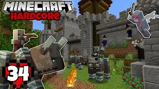 Let's Play Minecraft Hardcore | Defending my Castle from a RAID