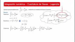 Integracion numerica - Cuadratura de Gauss - Legendre 01