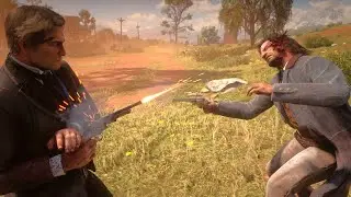 Red Dead 2 - Revolver/Pistol Gameplay - Brutal Kills - Funny Moments - Ragdoll Physics Euphoria