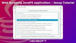 JavaFX Tutorial: Jsoup tutorial in Java | Web Scraping App