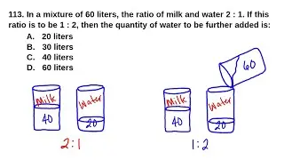 Numerical Ability | Ratio and Proportion - In a mixture of 60 liters...