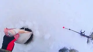 WINTER FISHING ON A BIG RIVER. WEATHER BREAK. ICE FEEDER. TWO DAYS ON THE RIVER.