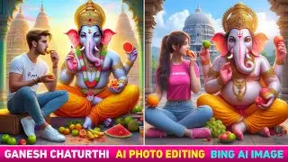 Ganesh chaturthi ai photo editing | Ganesh chaturthi ai generated images | Bing image creator