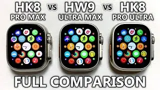HK8 Pro Max vs HW9 Ultra Max vs HK8 Pro Full Comparison! Top 1 Sport SmartWatch 2023 - ASMR
