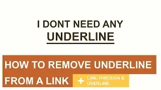 How to Remove Underline from a Link in CSS (EASY)
