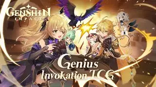 Let's Play Genius Invokation TCG! | New Gameplay Trailer | Genshin Impact [JP Dub - EN Sub]