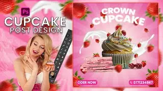 CUPCAKE Poster Design Ideas in Photoshop || Photoshop Tutorial 2024