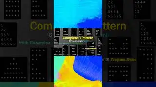 Complete C Programming Pattern in C with Simple Method !!! | C Pattern in Tamil #shorts