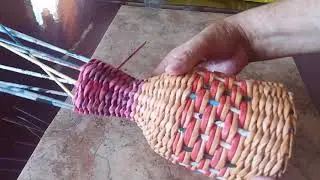 Плетение из газетных трубочек. Кукла
