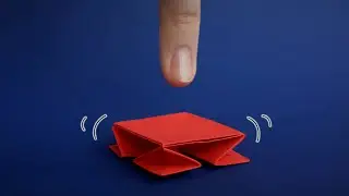 Оригами красная кнопка 🔴 Как сделать кнопку из бумаги без клея | Dangerous Button Origami