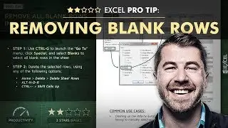 EXCEL PRO TIP: Removing Blank Rows
