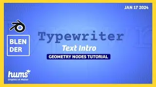 Blender | Geometry Nodes | Typewriter Text Intro