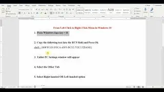 From Left Click to Right Click Menu in Windows 10