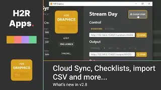 Cloud Sync (BETA), Checklists, import CSV and more... // New in H2R Graphics v2.8