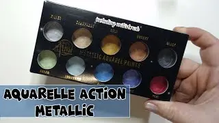 Présentation palette d'aquarelle mettalique de chez Action