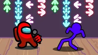 Stickman VS Among Us: Friday Night Funkin - AVM Shorts Animation